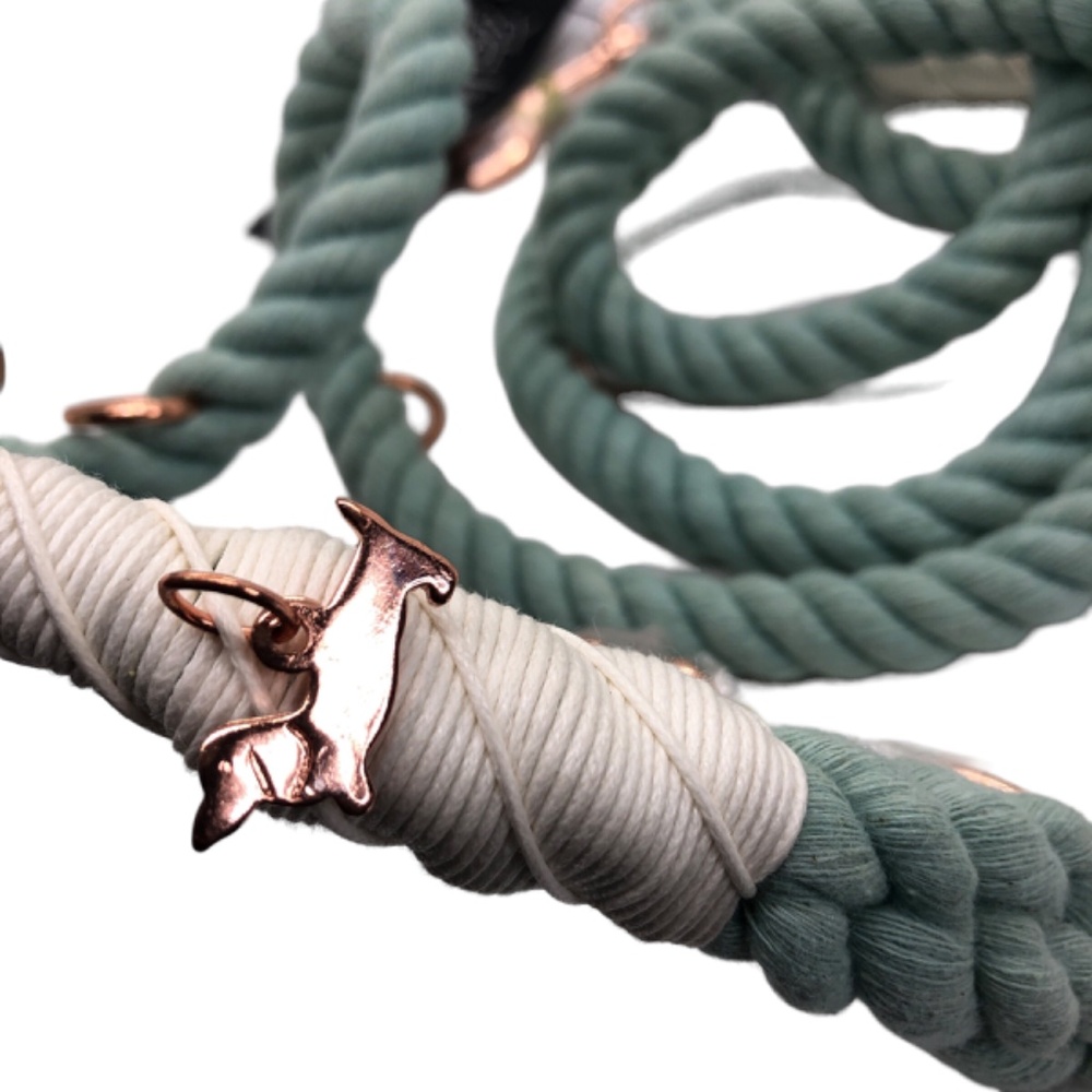 DOG ROPE LEASH Sassy Woof Hands-Free Rope Cord Leash 7ft - Picture 8 of 14